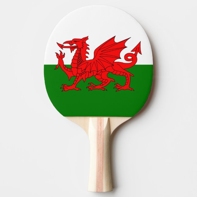  Wales flag Welsh red dragon Ping Pong Paddle (Front)