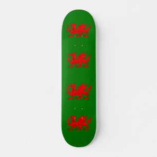 Wales flag Welsh red dragon Skateboard