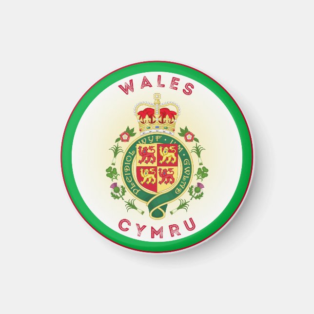 Wales Heritage Emblem Magnet (Front)