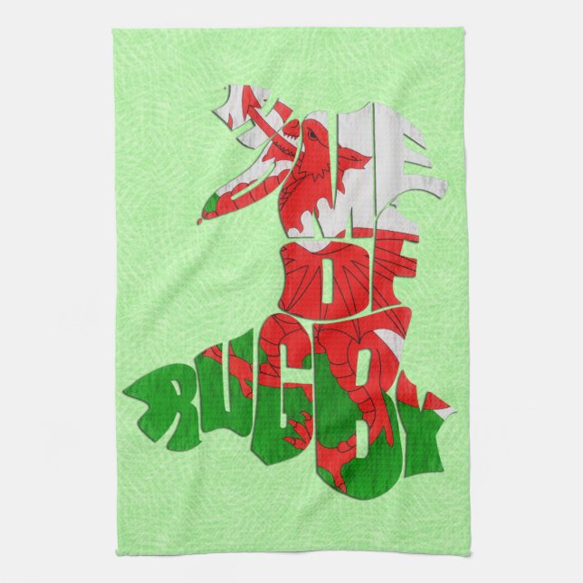 Wales Home of Rugby Tea Towel (Vertical)