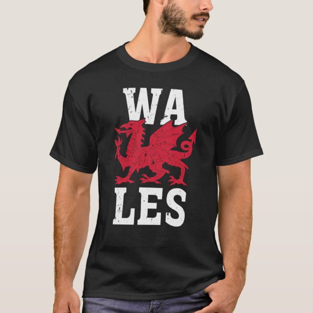 Wales Home Pride Welsh Flag T-Shirt (Front)