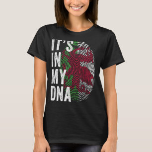 Wales It's In My DNA Cute Welsh Fingerprint Welsh  T-Shirt