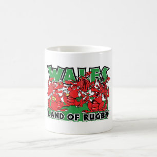 Wales Land of Rugby Welsh Design Coffee Mug
