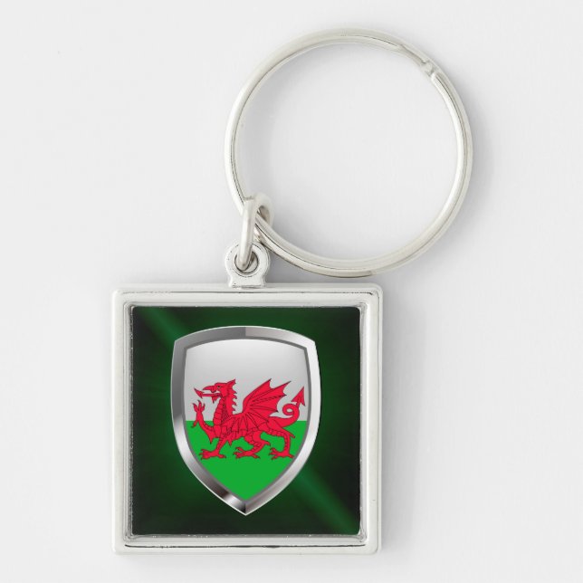 Wales Metallic Emblem Key Ring (Front)