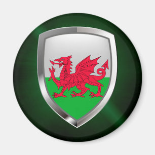 Wales Metallic Emblem Magnet