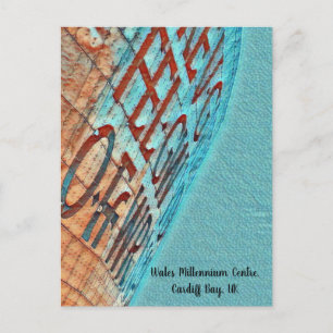 Wales Millennium Centre Cardiff Celtic Text arty Postcard