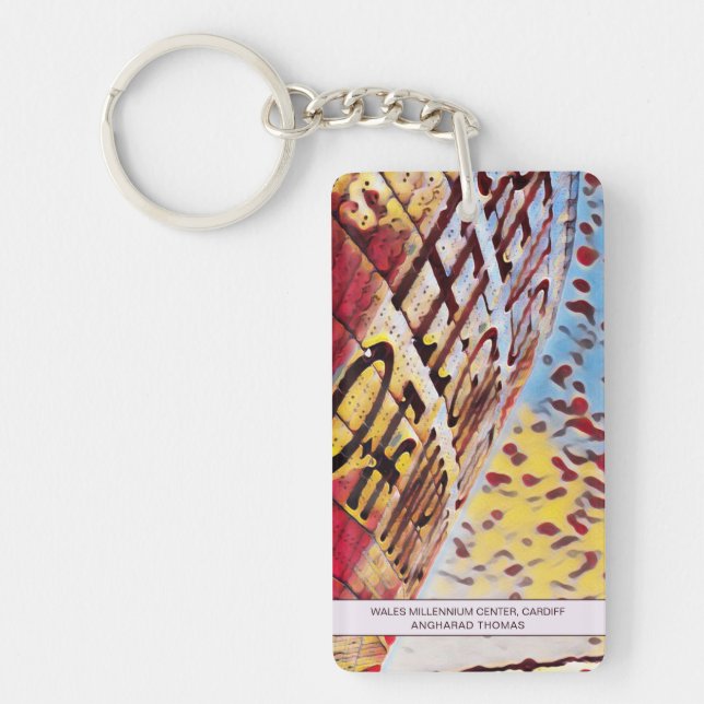 Wales Millennium Centre Cardiff Personalised Name Key Ring (Front)