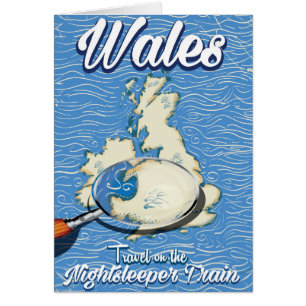 Wales Nightsleeper train British travel poster
