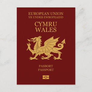 Wales passport postcard