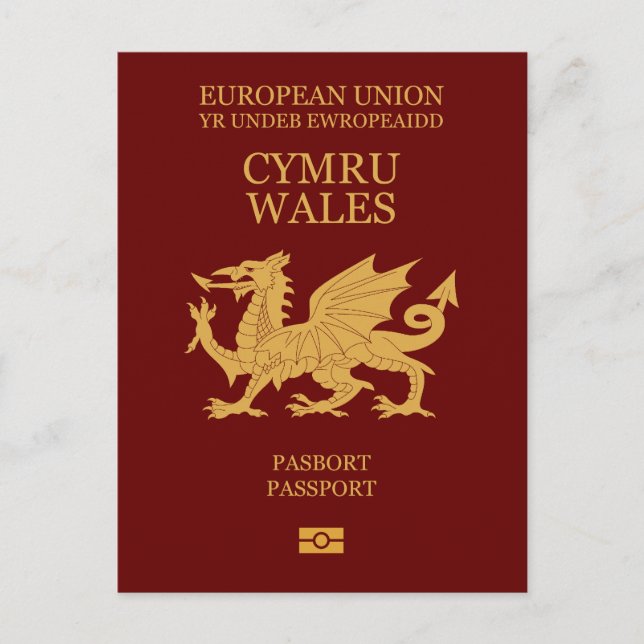 Wales passport postcard (Front)