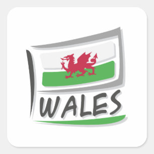 Wales Pride X Flag Square Sticker