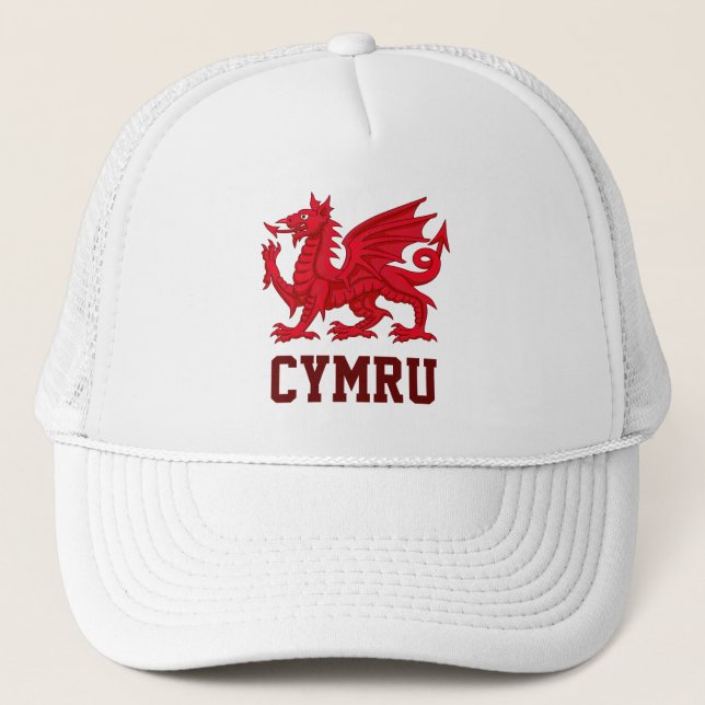 Wales Red Dragon (Y Ddraig Goch) Trucker Hat (Front)