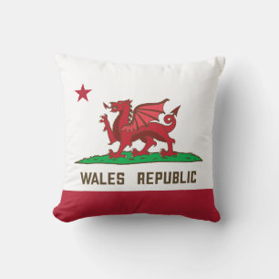 Wales Republic Dragon Flag Welsh Pride Cushion