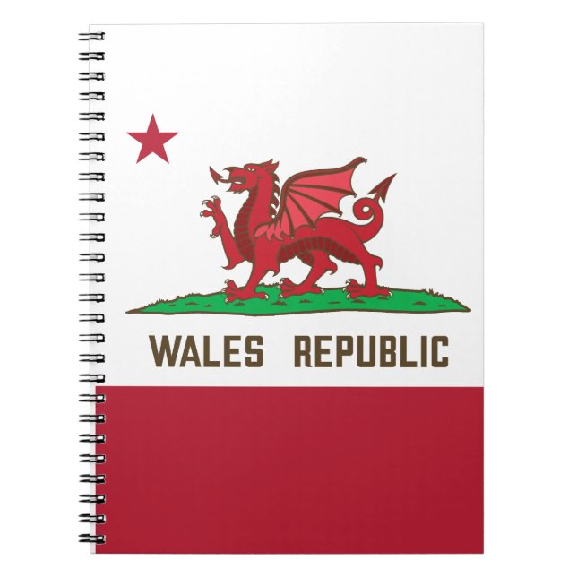 Wales Republic Dragon Flag Welsh Pride Notebook (Front)
