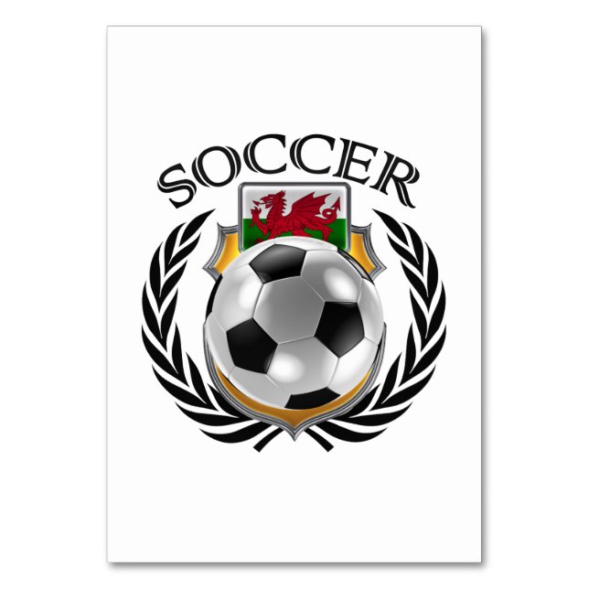 Wales Soccer 2016 Fan Gear Table Number (Back)