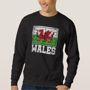 Wales Soccer Field Country Flag Welsh Pride 1 Sweatshirt