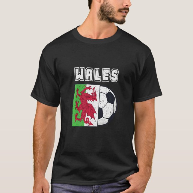 Wales Soccer Team Flag   T-Shirt (Front)
