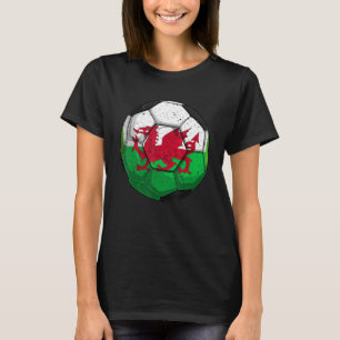 Wales Soccer Welsh Flag Boys Mens Kids T-Shirt