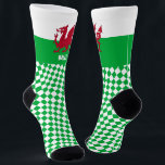 Wales Socks, Welsh flag, Cymru fashion / sports Socks<br><div class="desc">Socks: Cute patriotic Welsh socks featuring colours of Welsh Flag,  Dragon & Wales / Cymru fashion styling - love my country,  fathers / mothers day,  holiday,  national patriots / sports fan</div>