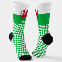 Wales Socks, Welsh flag, Cymru fashion / sports