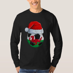 Wales Team Player Football Ball World Soccer Santa T-Shirt