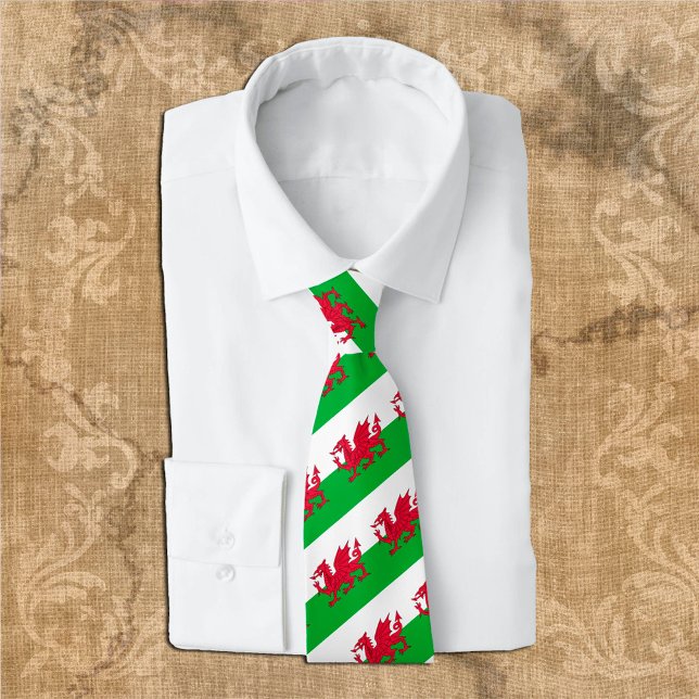 Wales Ties, fashion Welsh Flag, business Tie (Creator Uploaded)
