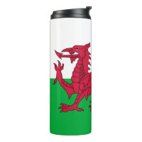 Wales Travel Mug, Cymru Dragon, Welsh Flag