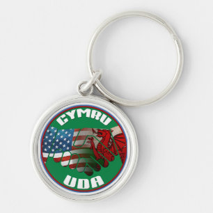 Wales USA Friendship Keyring