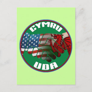 Wales USA Friendship (Welsh text) Postcard