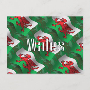 Wales Waving Flag Postcard