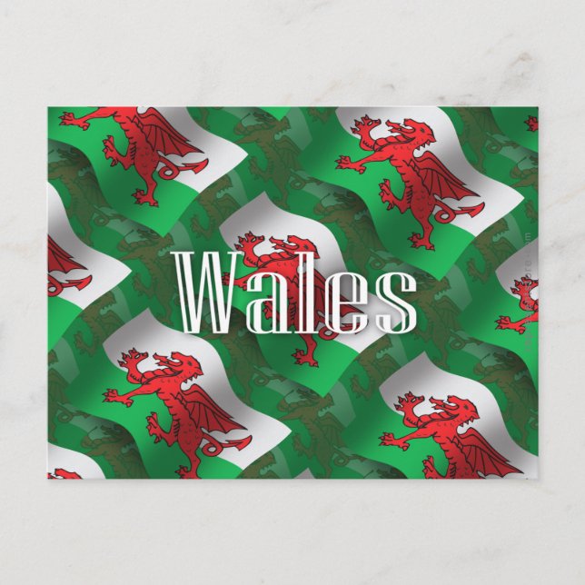 Wales Waving Flag Postcard (Front)