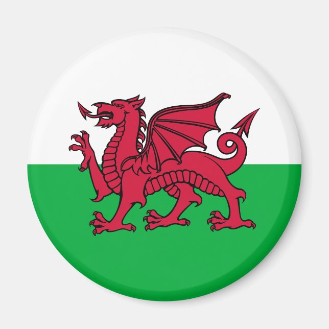 Wales -Welsh Flag Magnet (Front)