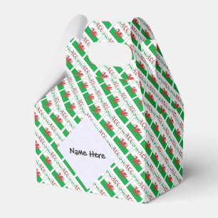 Wales Welsh Flag Tiled Personalised Favour Box