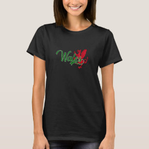Wales Welsh Soccer Rugby Dragon for men women ladi T-Shirt