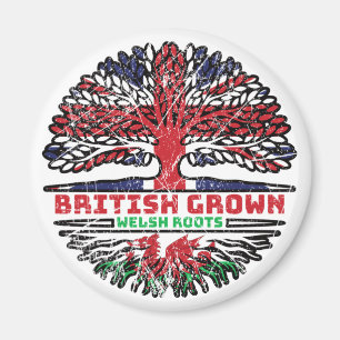Wales Welsh Uk United Kingdom British Tree Roots Magnet