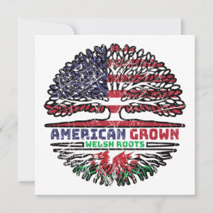 Wales Welsh US American USA United States Tree Card