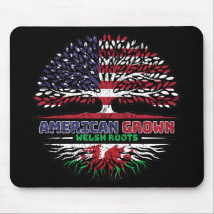 Wales Welsh US American USA United States Tree Mouse Pad
