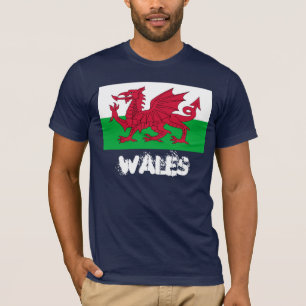 Wales with Welsh flag T-Shirt