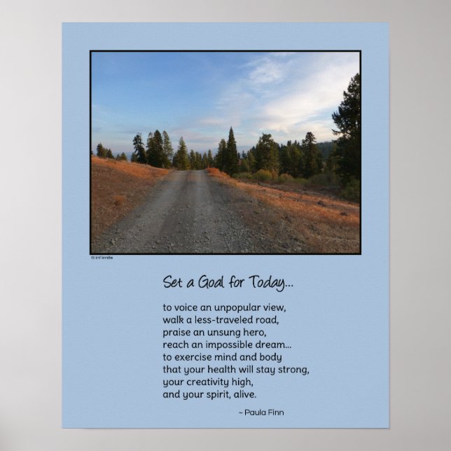 Walk a Less-Travelled Road...Motivational poster (Front)