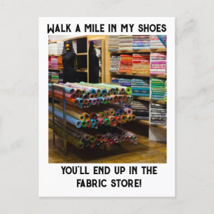 Walk a mile in my shoes postcard
