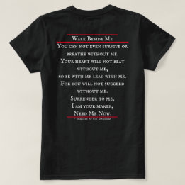 "Walk Beside Me" Scripture Inspired Design! Black T-Shirt