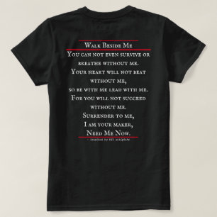 "Walk Beside Me" Scripture Inspired Design! Black T-Shirt