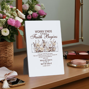 Walk by Faith 2 Corinthians Floral Scripture Plaque