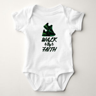 Walk By Faith Bible Quote Baby Bodysuit