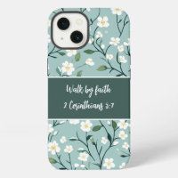 Walk by Faith Bible Verse Floral
