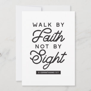 "Walk by Faith" Bible Verse Typography Design Holiday Card