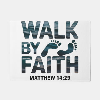 Walk By Faith Christian Ocean Doormat