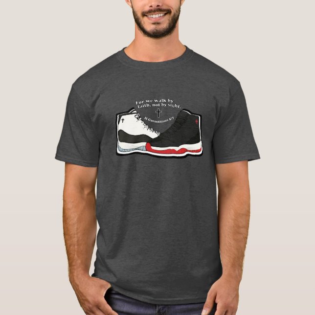 Walk by faith - Christian T-Shirt (Front)
