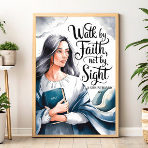 Walk By Faith Christian Women Wall Art