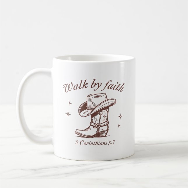 walk by faith coffee mug (Left)